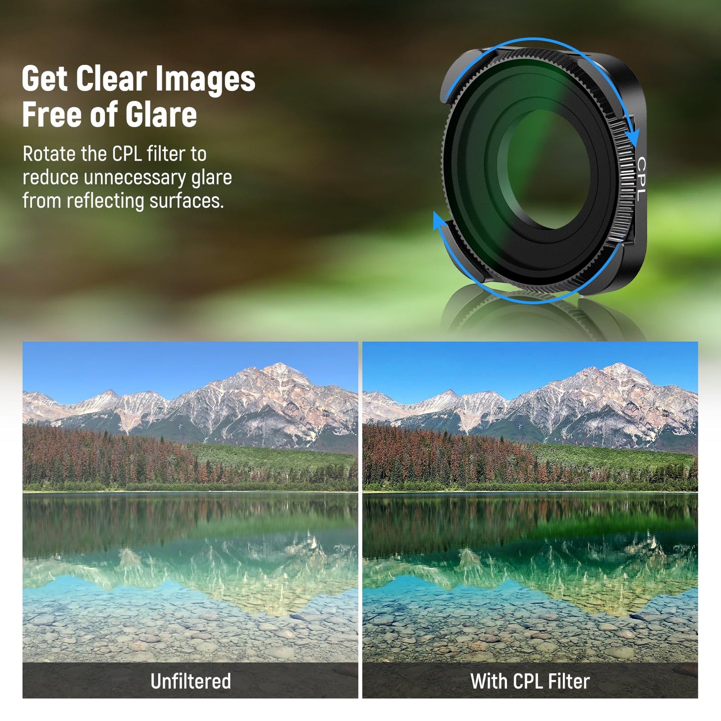 Neewer Nd Filter Set Compatible With Gopro Hero 12 Hero 11 Hero 10 9 Black, 4 Pack (Nd8 Nd16 Nd32 Cpl) Multi Coated Hd Slim Neut