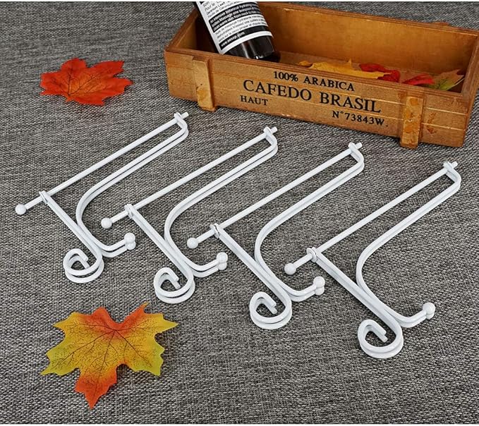 LIONWEI LIONWELI 6 Inch White Iron Plate Stand Holder Easel Display Stand for Plate?Picture?Photo and More,4 pcs.