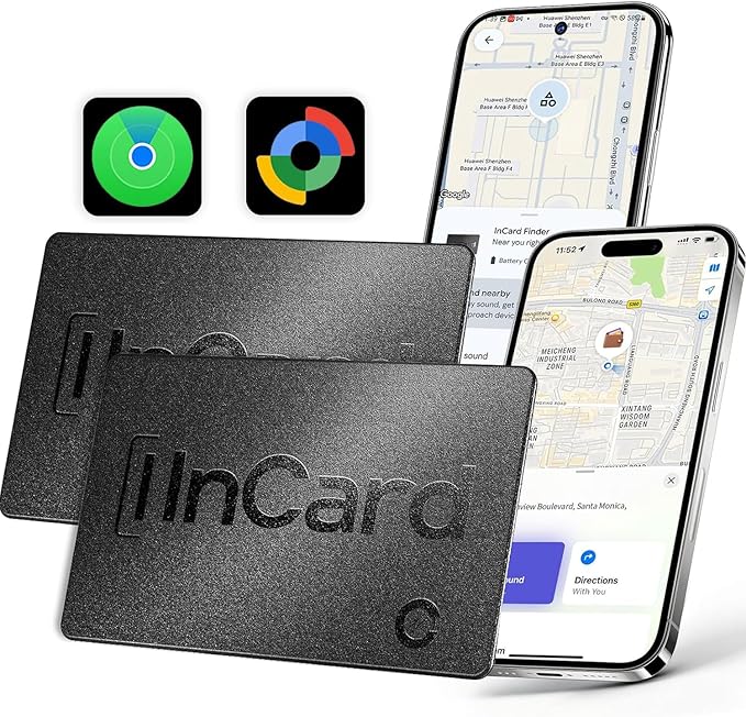 Wallet Tracker Card for iOS & Android, 5-Year Battery Life, Air Tracker Tag with Ultra-Slim Design, Works with Apple Find ...