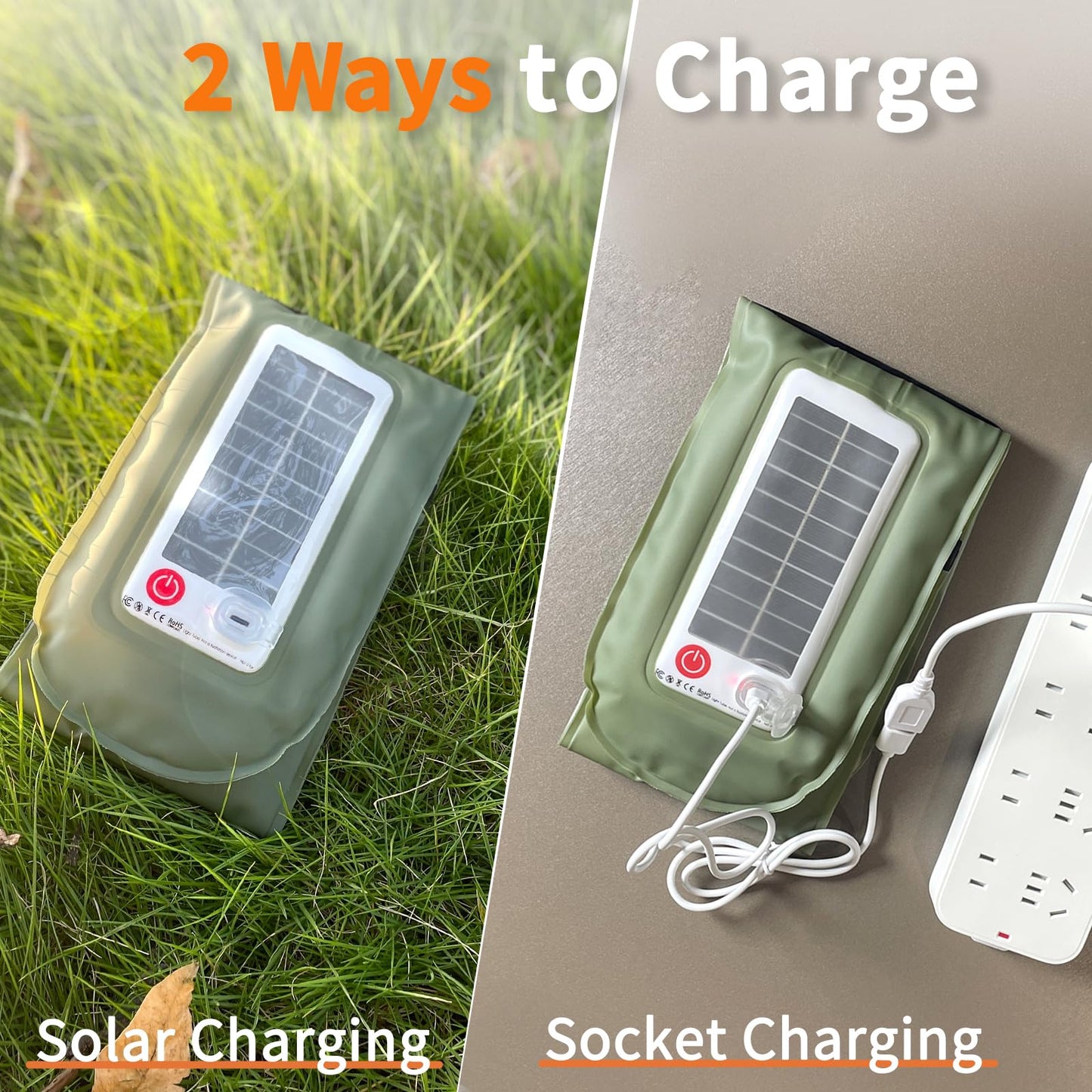 Ztarx Inflatable Solar Camping Lantern Usb Rechargeable 4 Lighting Modes Ip66 Waterproof Portable And Lightweight Tent Light