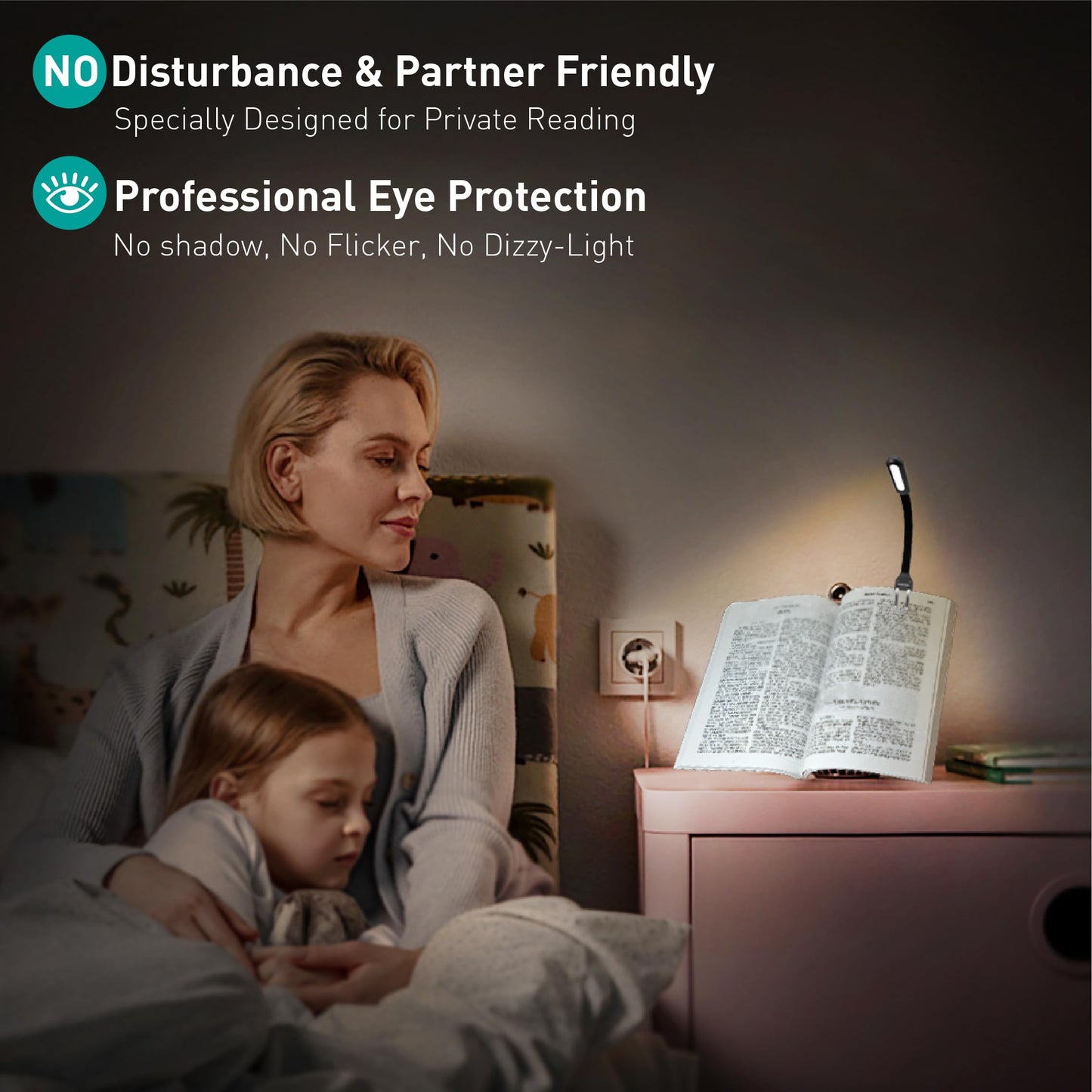 Radixium Slim Rechargeable Book Reading Light  Eye Caring Led With 4 Color Temperatures  Portable Clip On Book Light For Reading In Bed & Travelling. Prefect Elegant White Gift For Book Lover.(Grey)