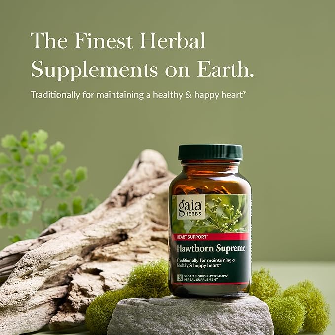 Gaia Herbs Hawthorn Supreme - Hawthorn Berry Supplement to Support Heart Health - for Use at Every Age and Stage to Sustain and Support The Heart - 120 Vegan Liquid Phyto-Capsules (60-Day Supply)