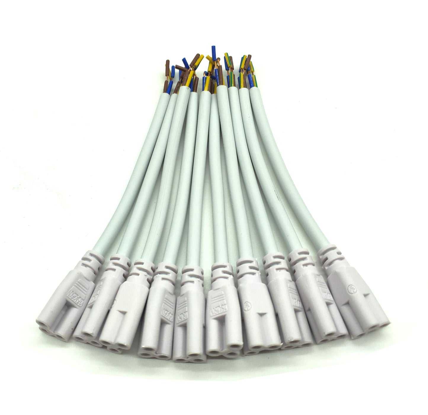 Traovien LED Lamp Connecting Wire, 6 Inch, 10-Pack, Copper, Linkable Cords for Tube Lamp Holder Socket Fittings
