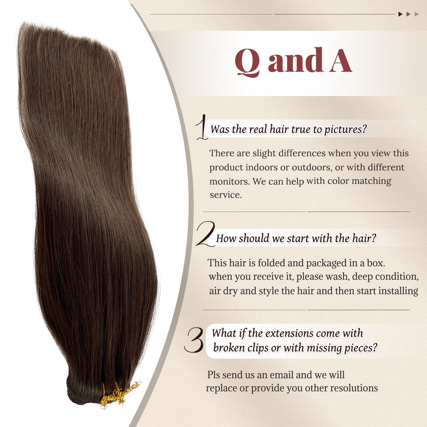 Dark Brown Clip in Hair Extensions Real Human Hair 18 Inch Invisible Straight Clip in Human Hair Extensions for Women Double Wef