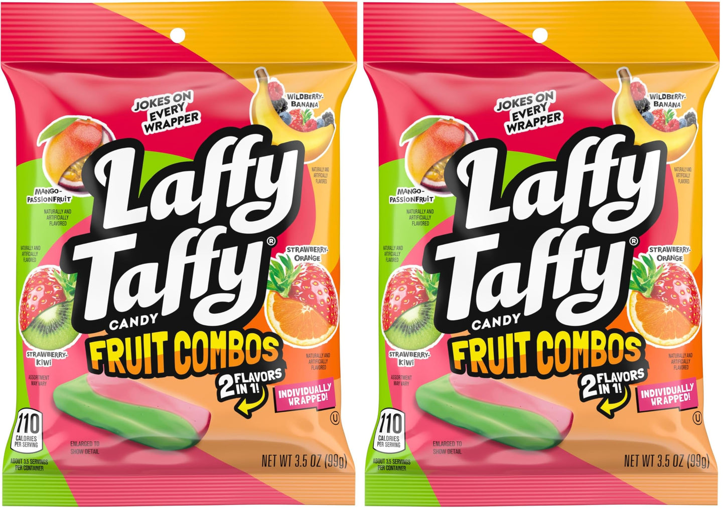 Laffy Taffy Fruit Combos, 3.5 Ounce (Pack of 2)