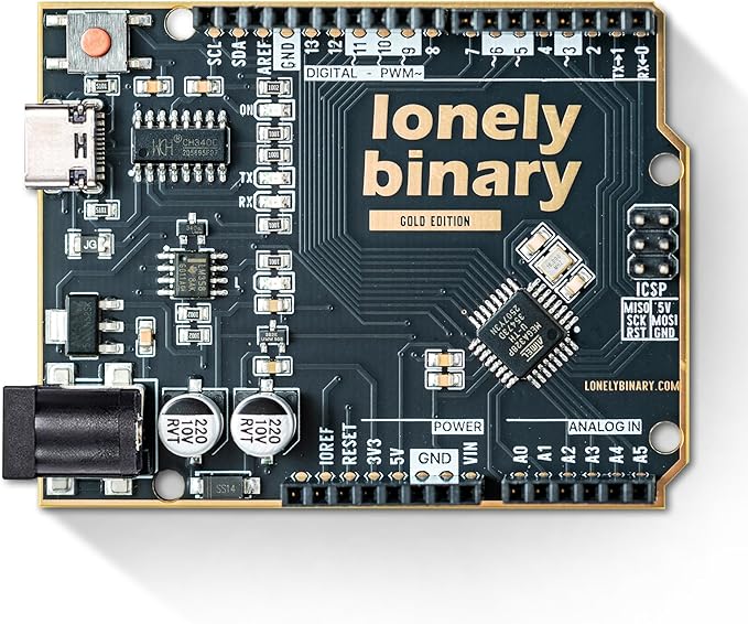 UNO R3 Development Board Gold Edition ATmega328P Type-C Board Compatible with Arduino IDE