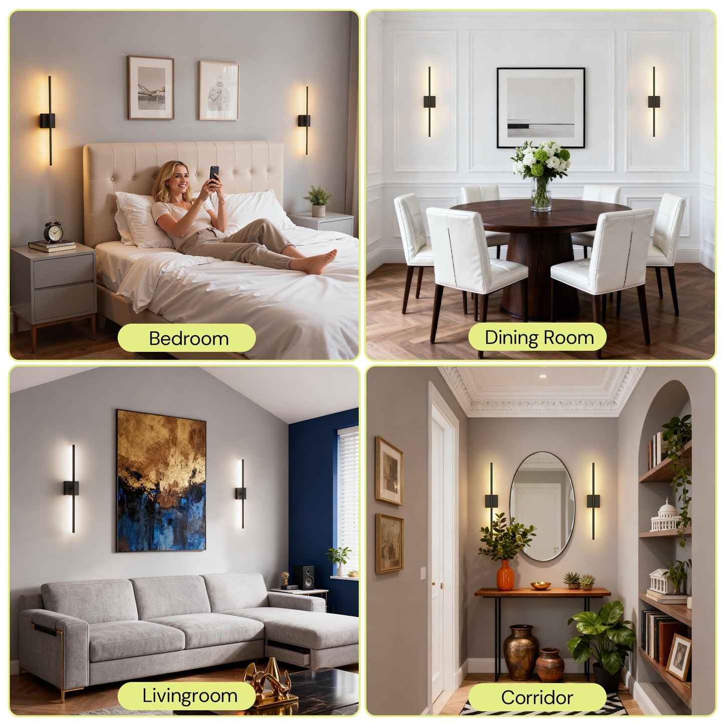 L Lohas Led Battery Operated Wall Sconces Set Of 2  Battery Wall Sconce 10000Mah  Black Rechargeable Sconces 3Cct  28.1 Inch Wireless Wall Lights  Sconce Wall Decor For Bedroom  Living Room