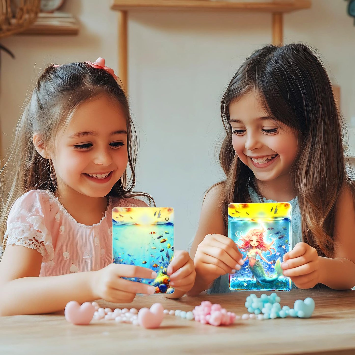 Childrenlive Mermaid   Light - Mini Led Card Lamp  Bedside & Desk Decor For Girls  Portable Night Light & Dreamy Desktop Ornament  Mermaids Gift For Girl/Mermaids Fans (Mermaid)