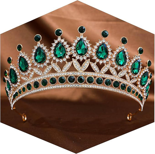 FORSEVEN Crystal Tiaras and Crowns for Women - Wedding and Birthday Party Princess Crown Hair Accessories - Bride Rhinesto...