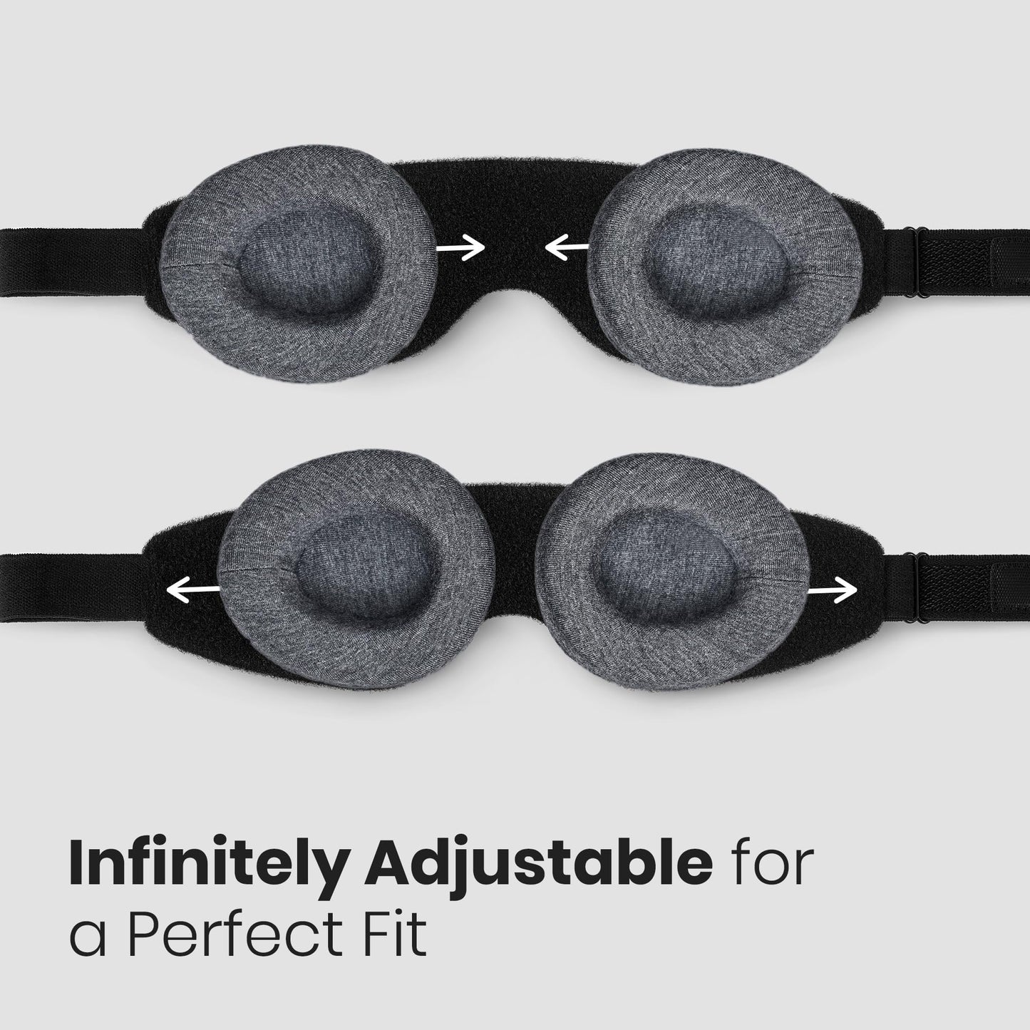Manta Slim Sleep Mask – Ultra-Light Blackout Eye Mask with Adjustable Eye Cups, Soft Strap for Comfortable Sleep, Minimalist Design for Better Rest