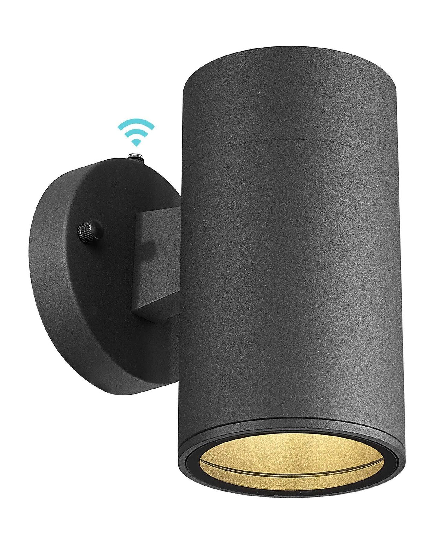 Ken & Ricky Outdoor Wall Sconce - Matte Black, Tempered Glass Cover, 1 Pack, Sensor, Model KR3378-W-1PK-B