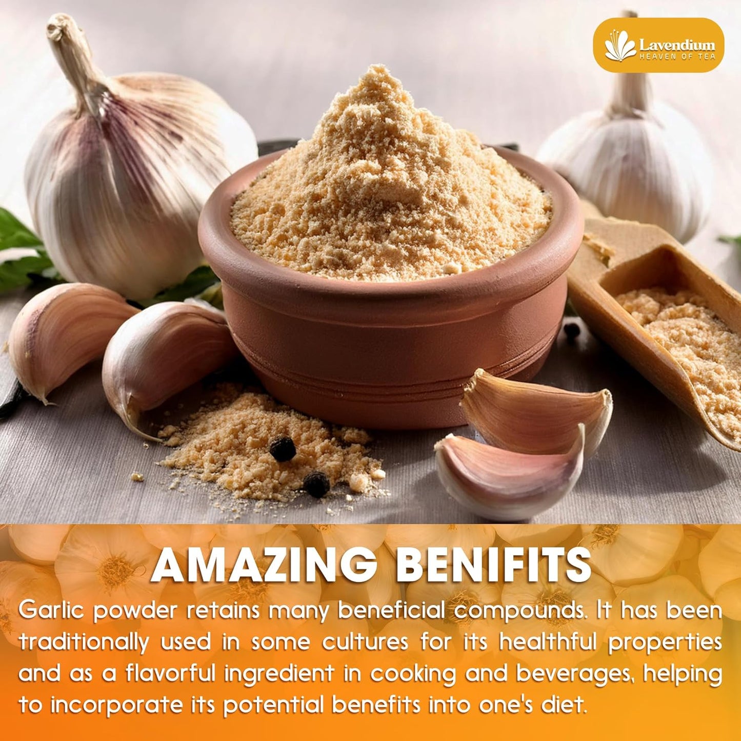 Premium Garlic Powder, 100% Natural and Pure from Garlic, Rich Flavor, Perfect for Cooking & Seasoning