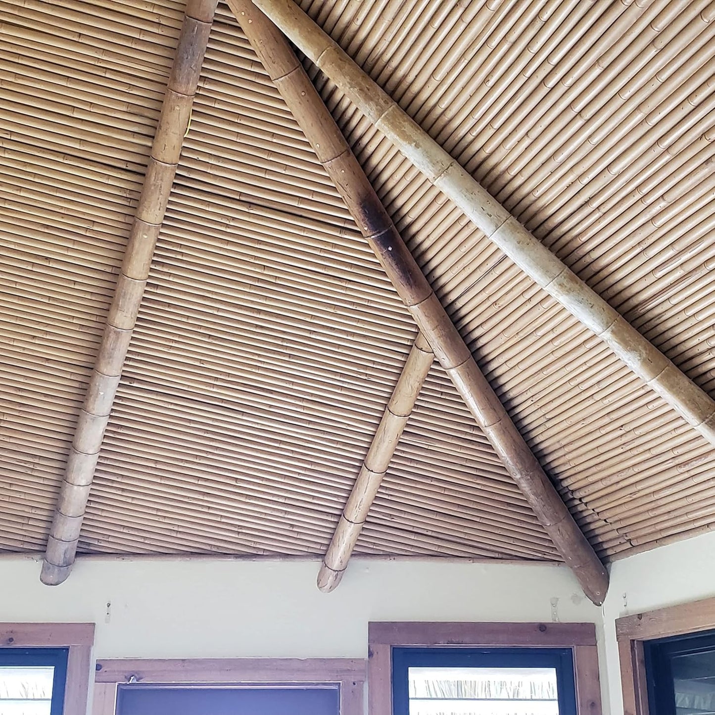 FOREVER BAMBOO 72" L Solid Bamboo Poles for Structural Design and Weight-Bearing Support (6-Pack)
