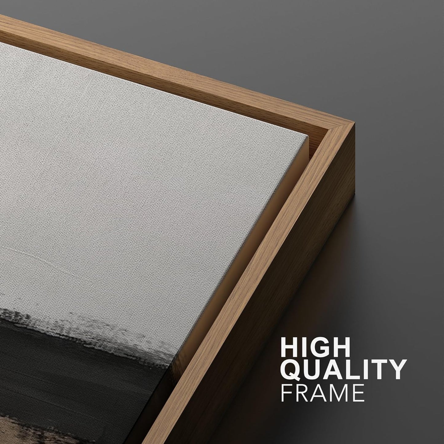 SIGNWIN Framed Canvas Print Wall Art Abstract Landscape Neutral Tones with Horizon Line Illustrations Modern Art Decorative Contemporary for Living Room, Bedroom, Office - 24"x36"x2 Natural