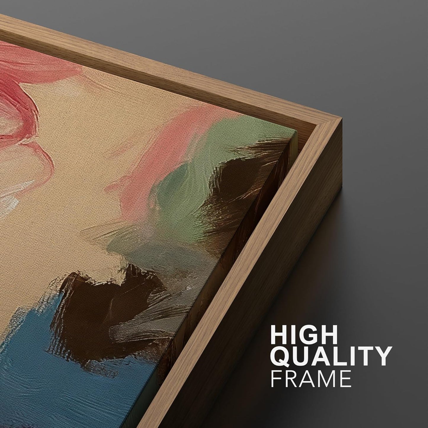 SIGNWIN Framed Wall Art Print Set Colorful Abstract Brushstroke Vibrant Illustrations Modern Art Rustic Relax/Calm Multicolor for Living Room, Bedroom, Office - 16"x24"x2 NATURAL