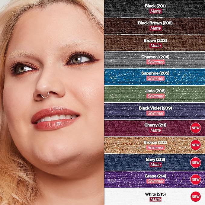 REVLON ColorStay Pencil Waterproof Eyeliner, Smudge-Proof, Eye Makeup with Built-In Sharpener, Packaging May Vary, 204 Charcoal, 0.01 oz