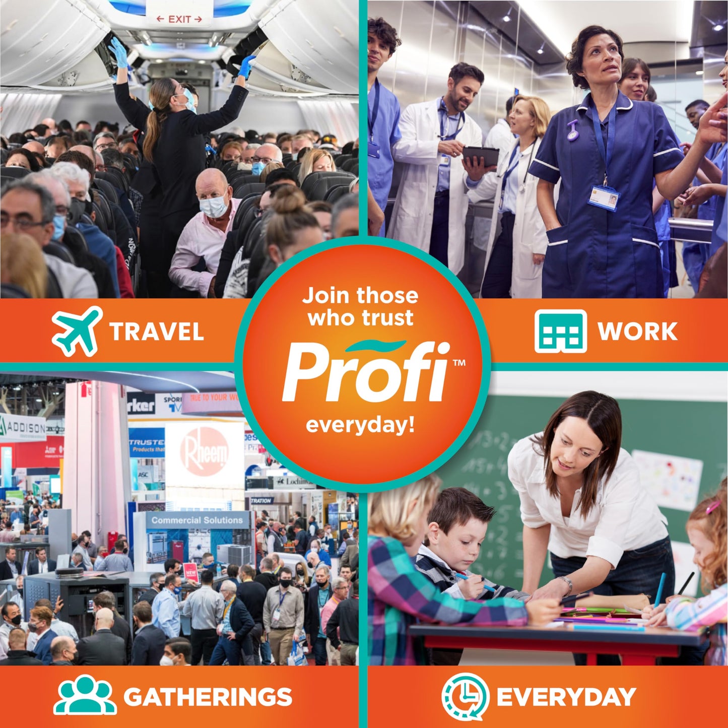 Profi™ Everyday Nasal Spray - Helps Defend Against Airborne Germs and Allergies, Lasts Up to 8 Hours, Advanced Nasal Spray for Air Travel, Work, Conferences & Indoor Gatherings - 90 Sprays, 0.36 FL OZ