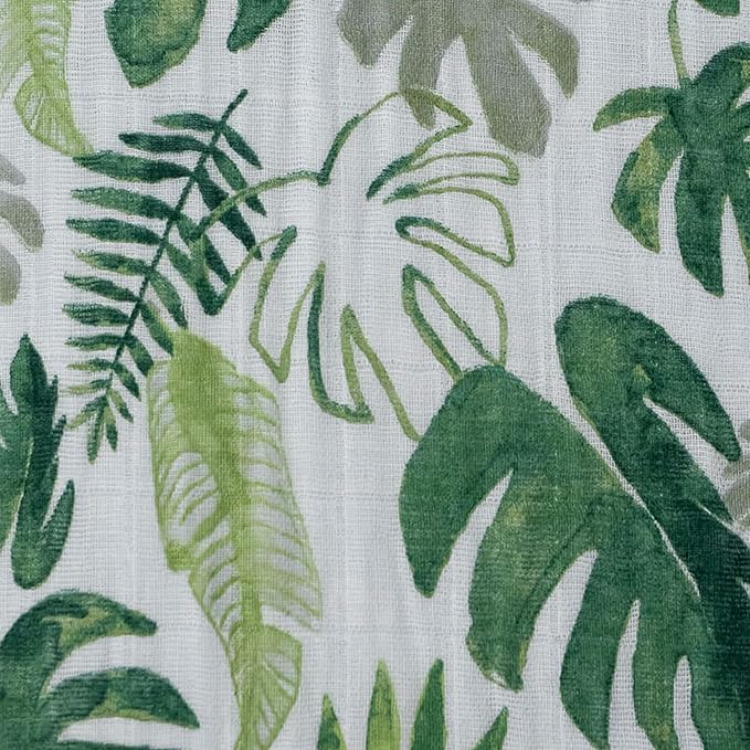 Little Unicorn Premium Crib Sheet | Breathable & Super-Soft Muslin Fabric (Tropical Leaf)