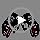 EXCEREY Skull Cycling Gloves Mountain Bike Gloves for Outdoor Sports, Driving, Climbing for Men & Women