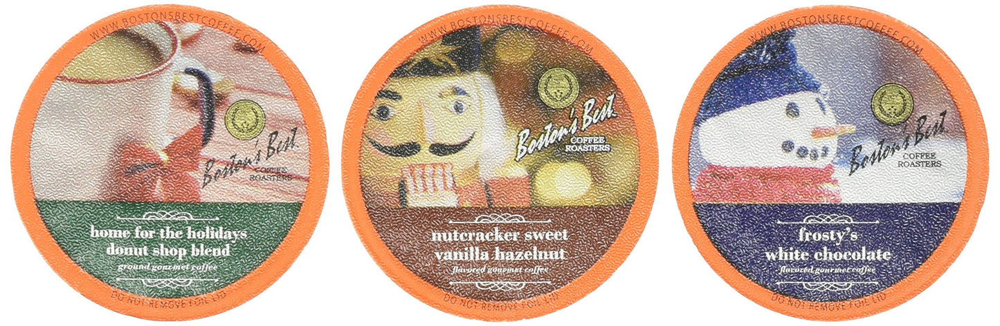 Bostons Best Single Serve Coffee, Holiday Assortment, 80 Count