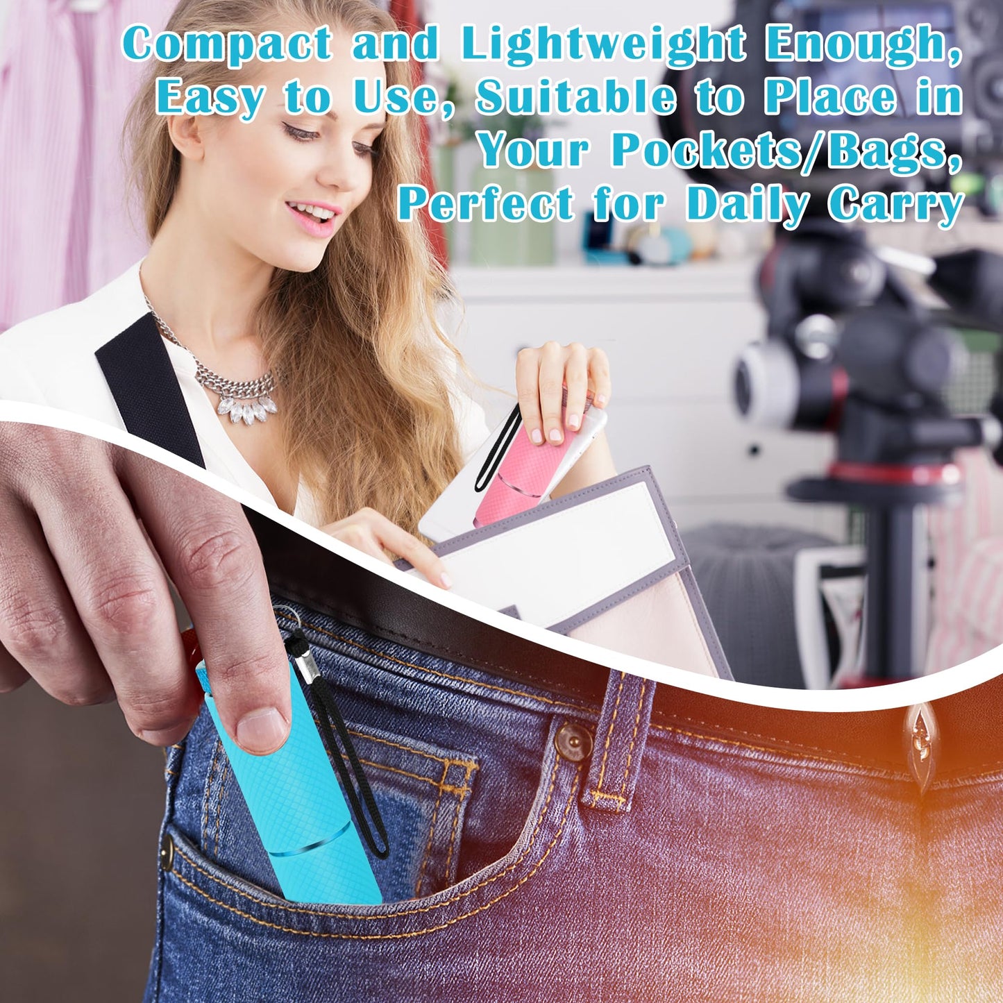 Coolrunner Led Flashlight Set - 3Pcs Portable Nail Dryer With 9 Leds, Mixcolor Aluminum Design
