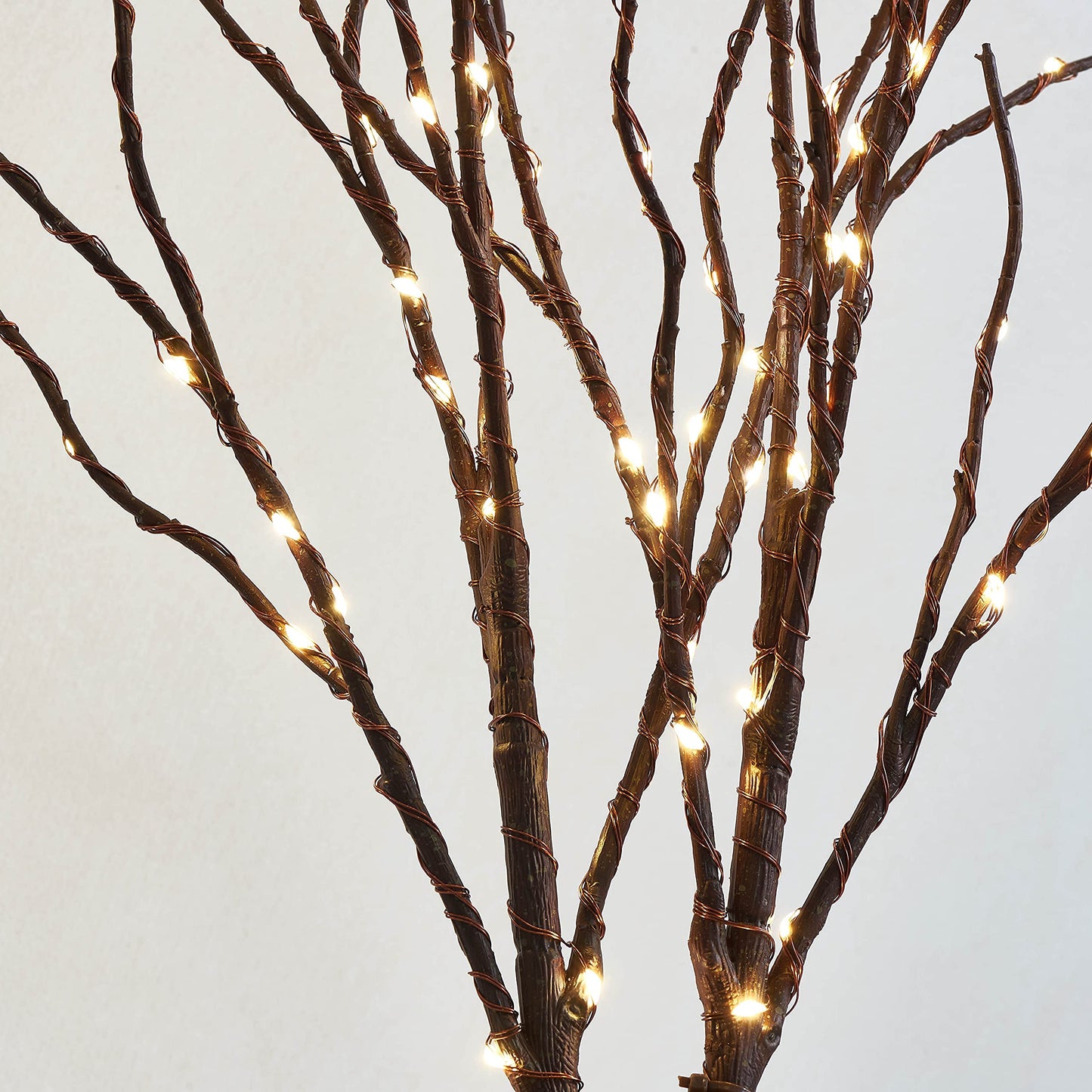 Birchlitland Lighted Willow Branches with 70L Warm White Fairy Lights, 18IN, Brown