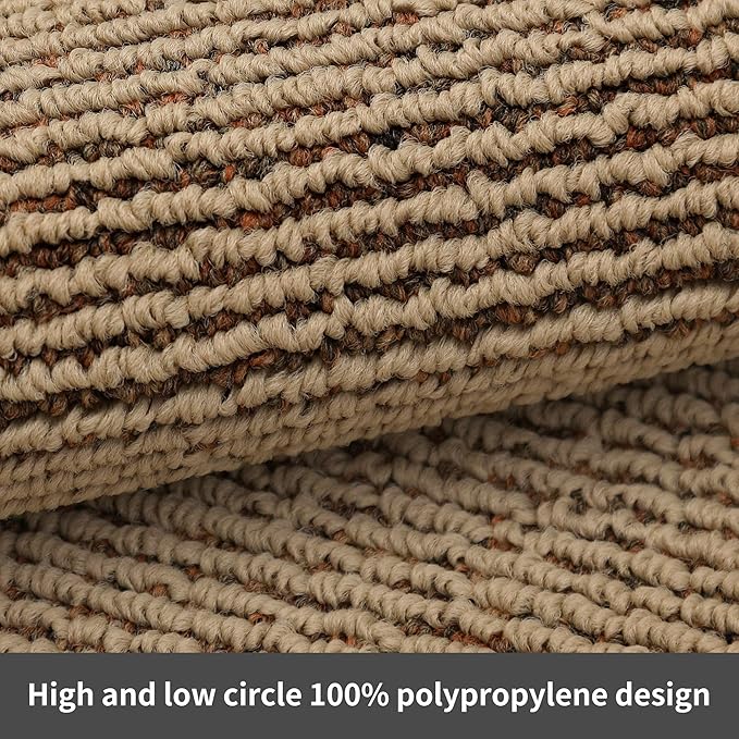 COSY HOMEER 20x30 Inch/20X48 Inch Kitchen Rug Mats Made of 100% Polypropylene Strip TPR Backing 2 Pieces Soft Kitchen Mat Specialized in Anti Slippery and Machine Washable,Beige