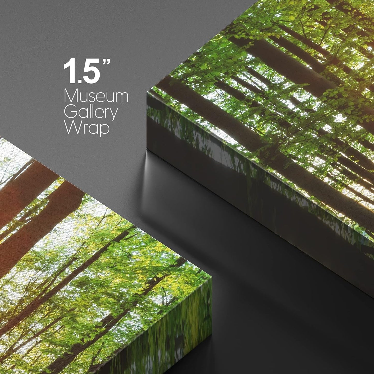 wall26 Canvas Print Wall Art Sunrise Over The Green Forest Nature Wilderness Photography Modern Art Rustic Scenic Colorful Multicolor for Living Room, Bedroom, Office - 32"x48"