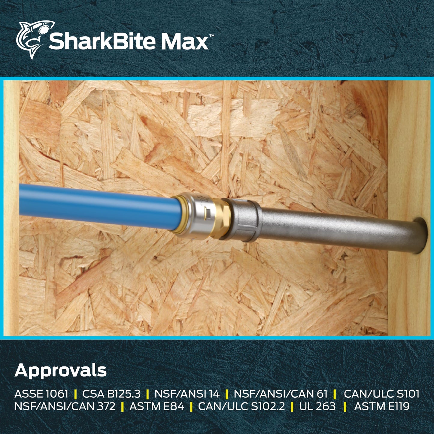 SharkBite Max 3/4 Inch MNPT Adapter, Push to Connect Brass Plumbing Fitting, PEX Pipe, Copper, CPVC, PE-RT, HDPE, UR134A