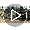 eWonLife 92 Inch Squirrel Proof Bird Feeder Pole with 9 Prongs Base, 1 Inch Dia Smart Bird Feeder Pole for Outdoors Heavy ...