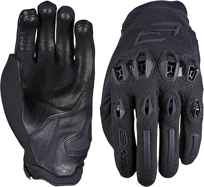 FIVE GLOVES Stunt EVO 2 Motorcycle Gloves for Men - Riding Gloves for Motorcycle, Scooter and More, with AirgoProtech Shel...