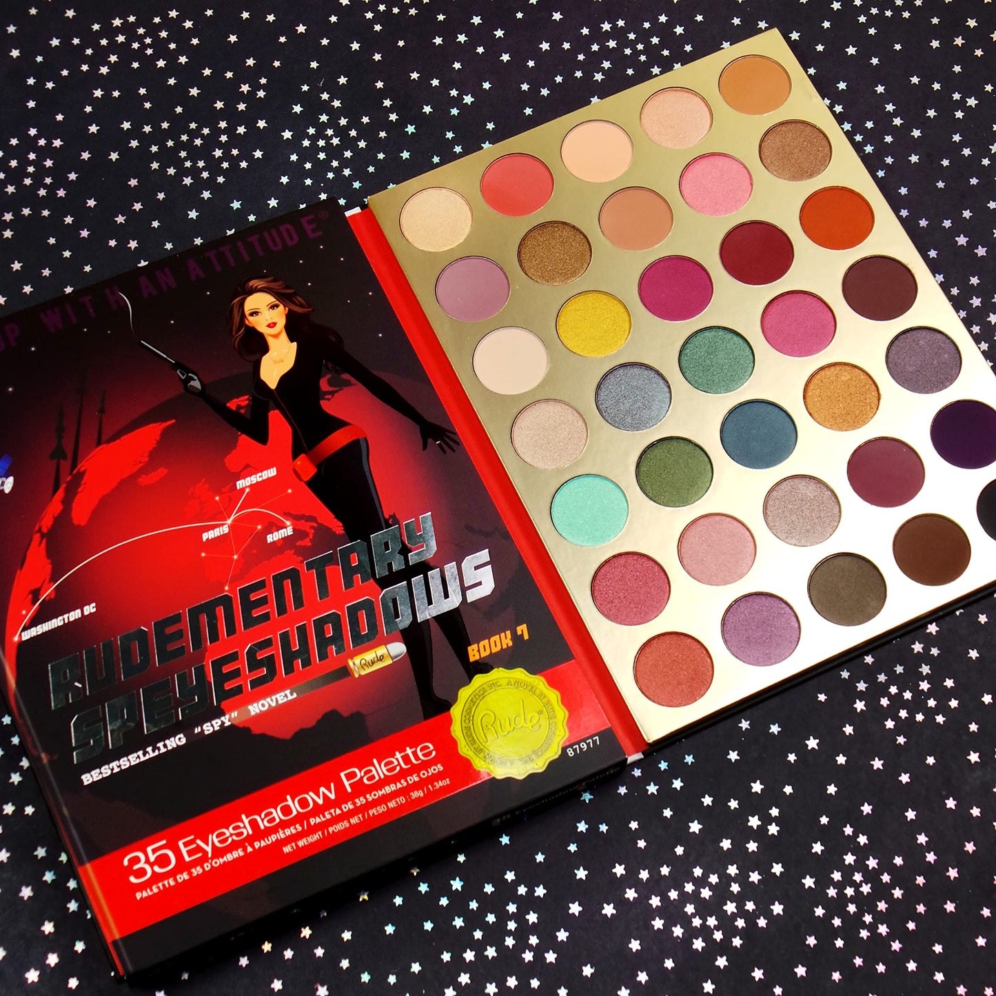 Rude Cosmetics Rudementary SpeyeShadows 35 Eyeshadows Palette - Book 7 for Women - 1.33 oz Eye Shadow