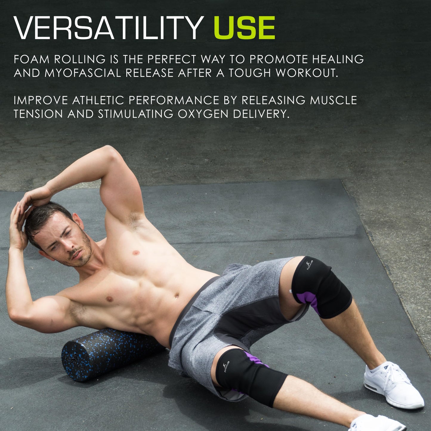 ProsourceFit High Density Foam Rollers long, Firm Full Body Athletic Massage Tool for Back Stretching, Yoga, Pilates, Post Workout Muscle Recuperation