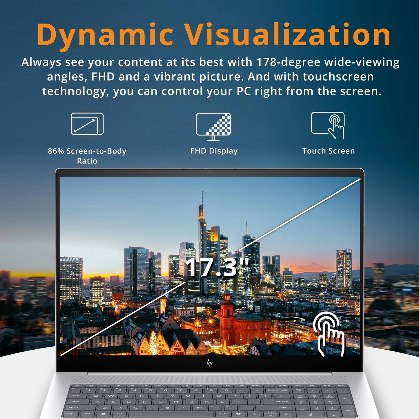 Hp Envy 17.3 Fhd Ips Touchscreen Laptop, Intel Ultra 7 155H, 32Gb Ram, 1.28Tb Storage(1Tb Ssd+288Gb Docking Station Set), Intel