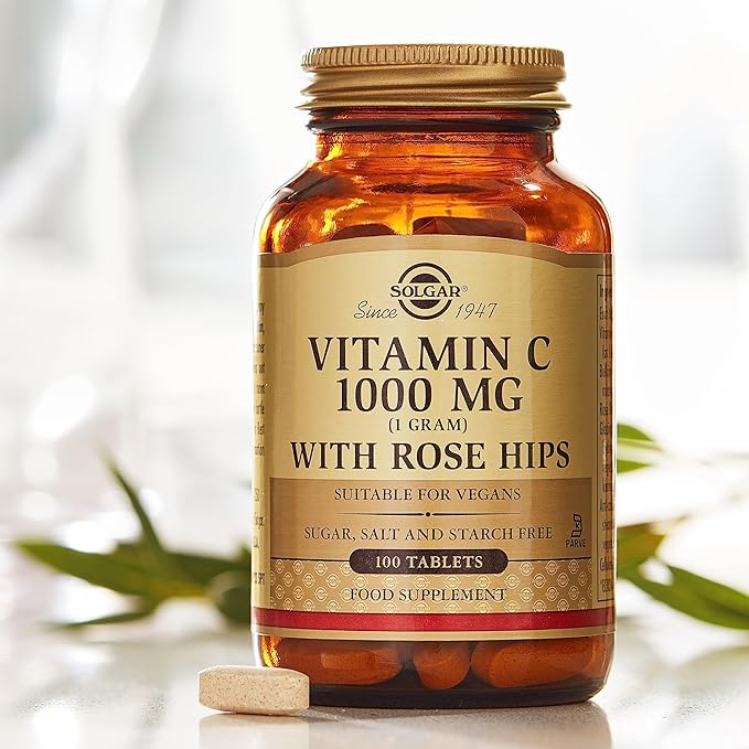 Solgar Vitamin C 1500 mg with Rose Hips, 180 Tablets - Antioxidant & Immune Support - Overall Health - Supports Healthy Skin & Joints - Non GMO, Vegan Gluten Free, Dairy Free, Kosher - 180 Servings