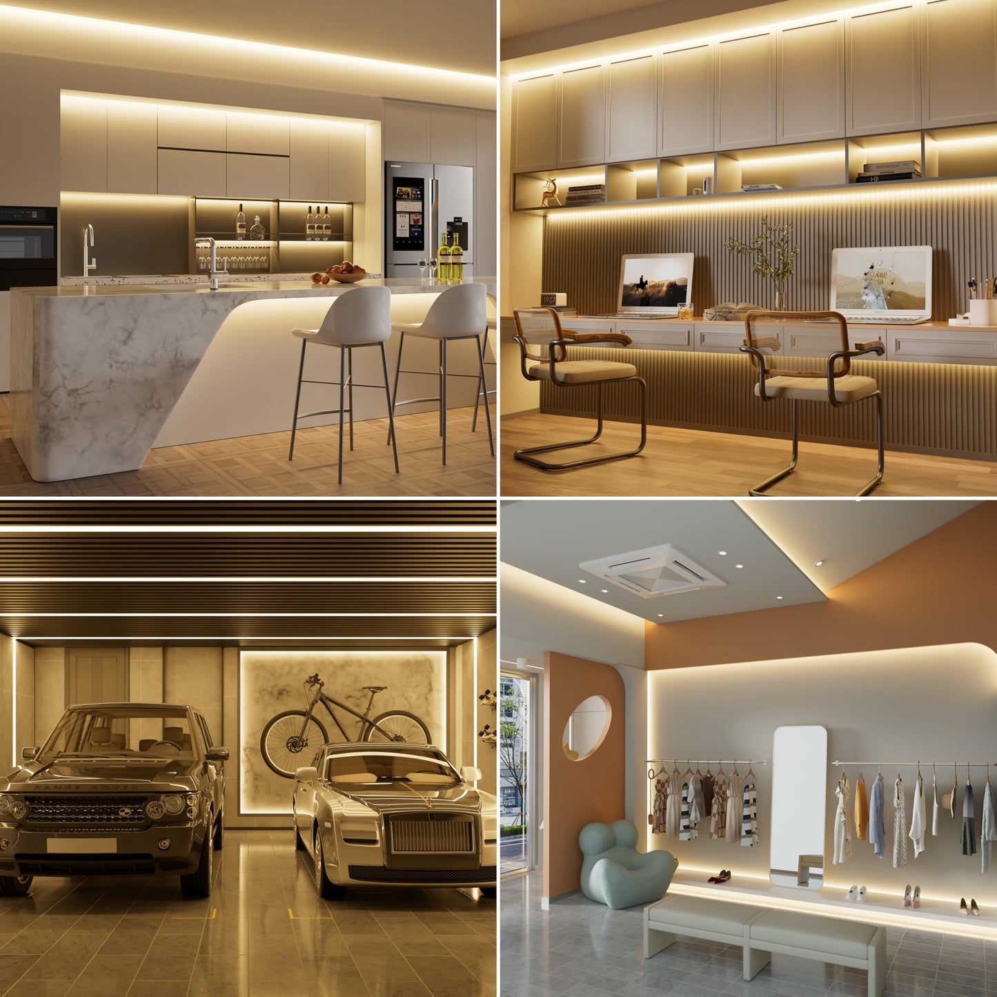 Miwise Cob Led Strip 20Ft/6.1M Cri 90+ Warm White 3000K High Lumen Super Bright Flexible Dc24V Led Tape Light For Cabinet Home Office Diy Lighting Projects(Adapter & Controller Not Included)