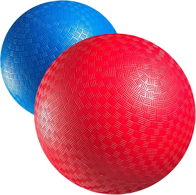 Red & Blue Kickball Set - (9 Inch) with Pump for Toddlers Kids & Adults - Indoor & Outdoor Gym Sports Toys - Fun Playgroun...