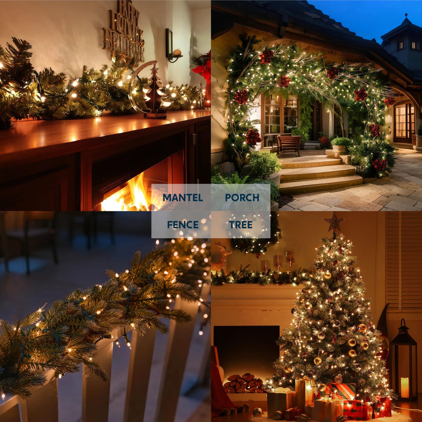 Joiedomi Clear Christmas String Lights - 450 Mini Warm White Fairy Lights, 93.6Ft, Green Wire, Model Ss150/3F For Holiday Decor