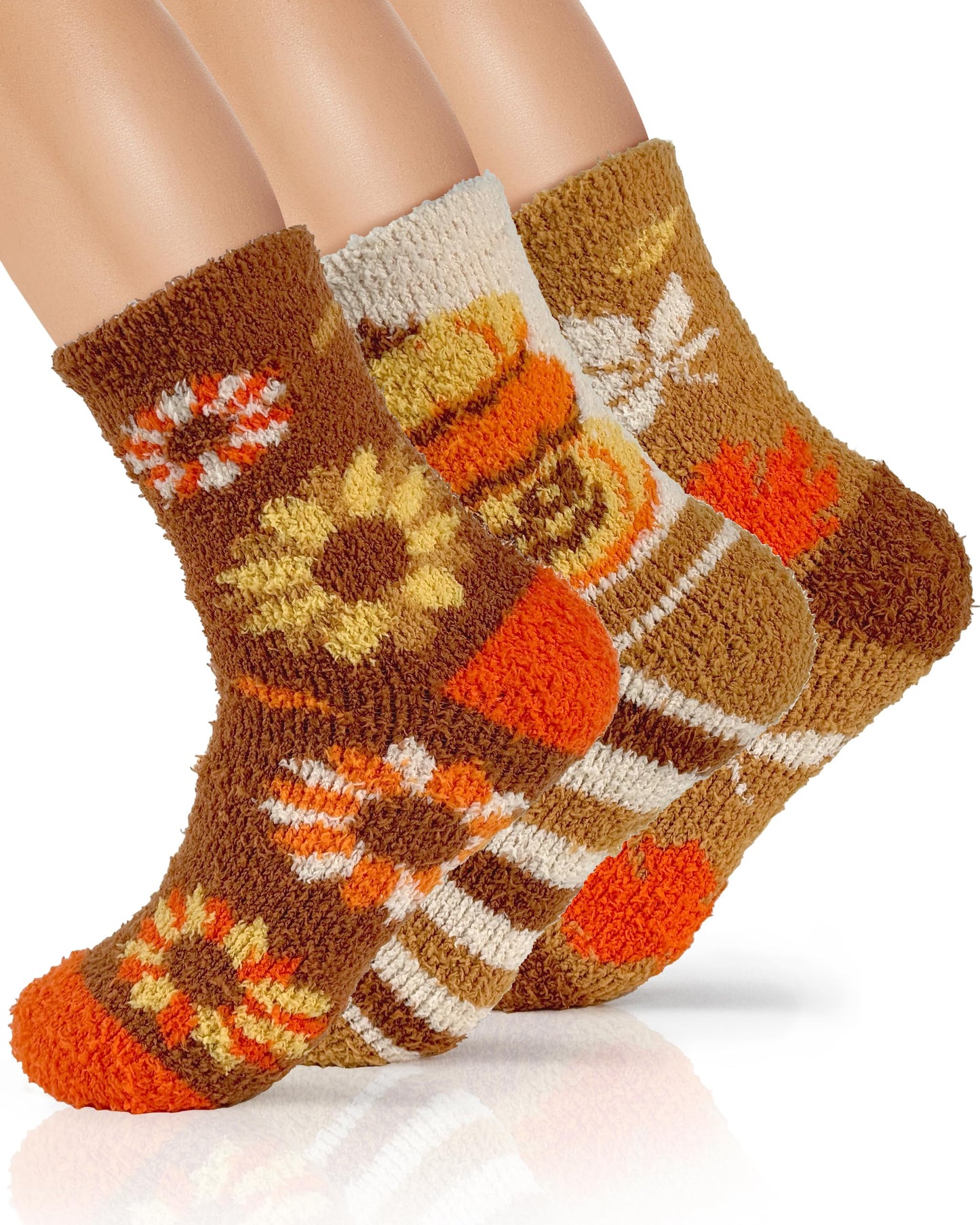TEHOOK 4X Thicker & 2X Softer Fuzzy Socks - Cozy Warm Fluffy Fall Socks - Halloween Gifts, Size 6-12