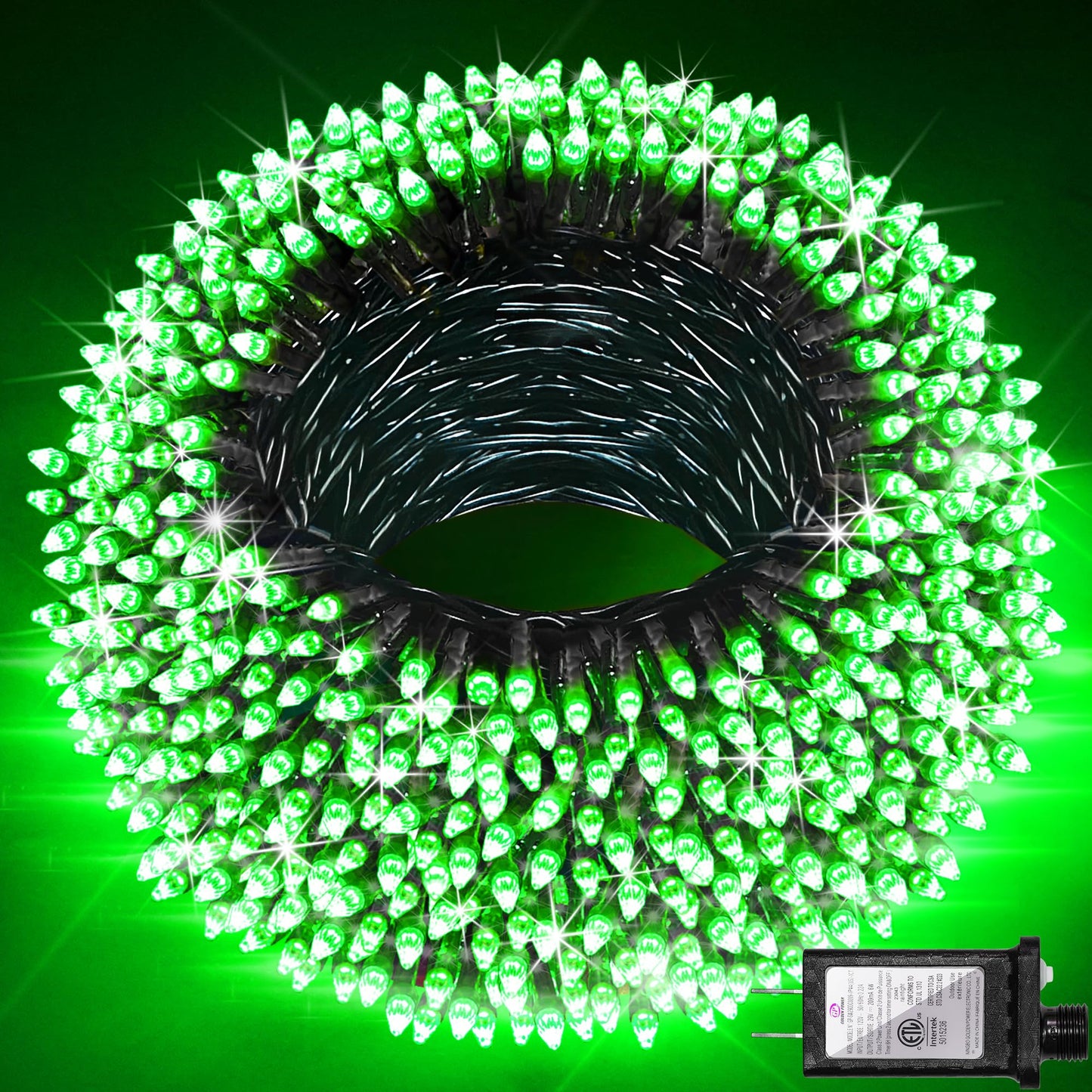 750 Led 240Ft Christmas String Lights Outdoor With 12 Lighting Modes  Green Wire Christmas Lights With Timer & Dimmable  Waterproof Plug In Fairy Lights For Room Party Home Patio Wedding Xmas  Green