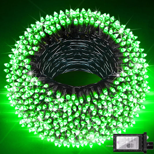 750 Led 240Ft Christmas String Lights Outdoor With 12 Lighting Modes  Green Wire Christmas Lights With Timer & Dimmable  Waterproof Plug In Fairy Lights For Room Party Home Patio Wedding Xmas  Green