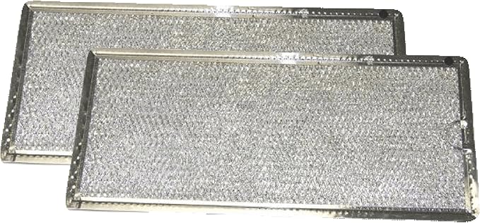 Nispira WB06X10596 Microwave Replacement Grease Filter 13.4" x 5.9" Compatible with GE Whirlpool Maytag Samsung Microwave Range Hood WB06X10596, 2 Packs