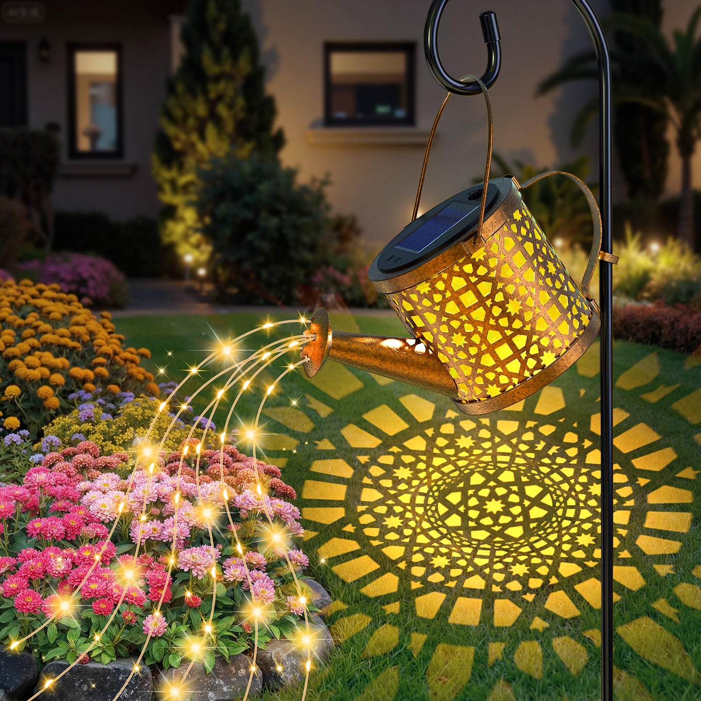 Solar Watering Can Lights Waterproof  Solar Lights Outdoor Decorative Garden Decor Metal Hanging Lights For Outside Patio Pathway Yard  Christmas Birthday Gardening Gifts