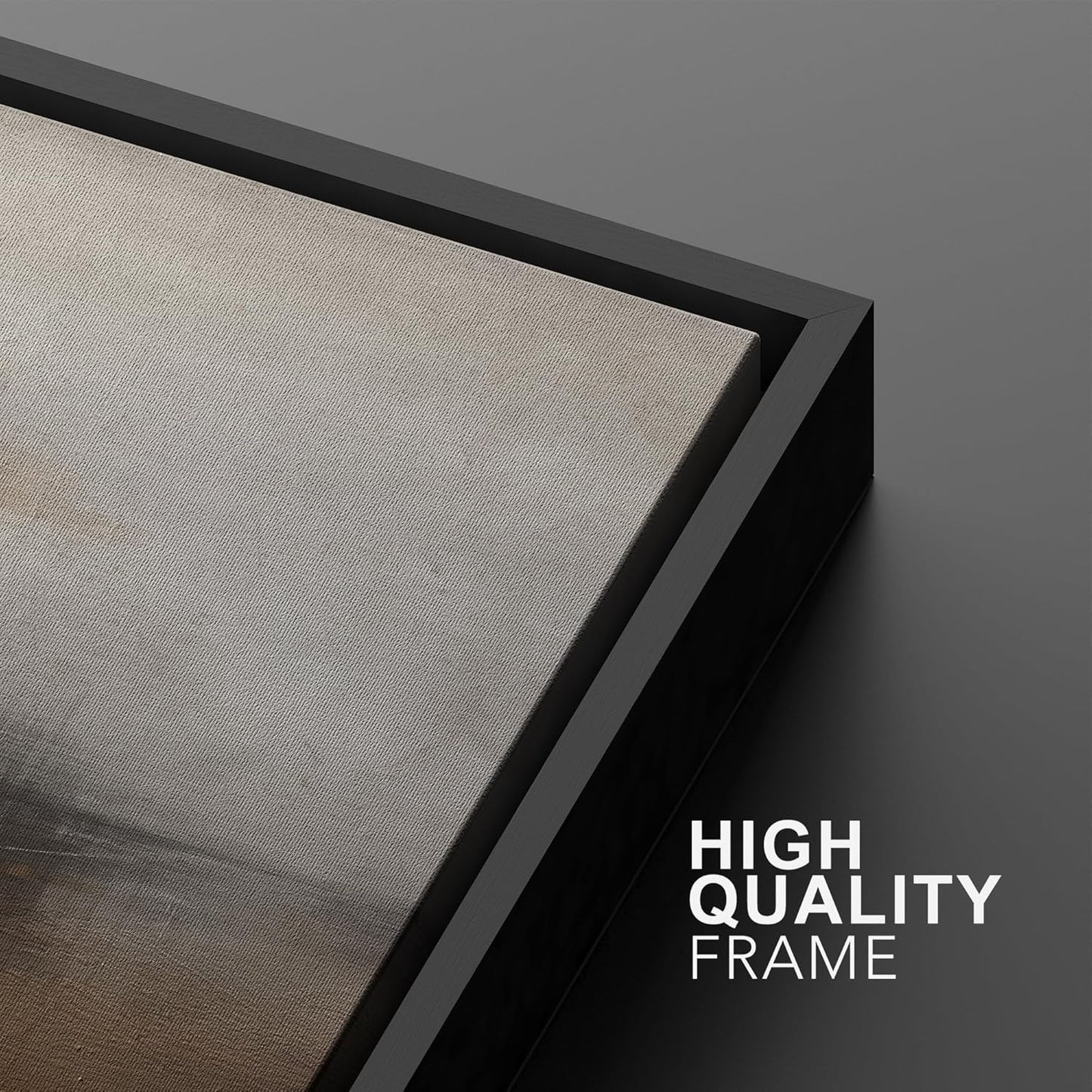 SIGNWIN Framed Canvas Print Wall Art Neutral Landscape Subtle Brown and Gray Tones Illustrations Modern Art Decorative Contemporary for Living Room, Bedroom, Office - 24"x36"x2 Black