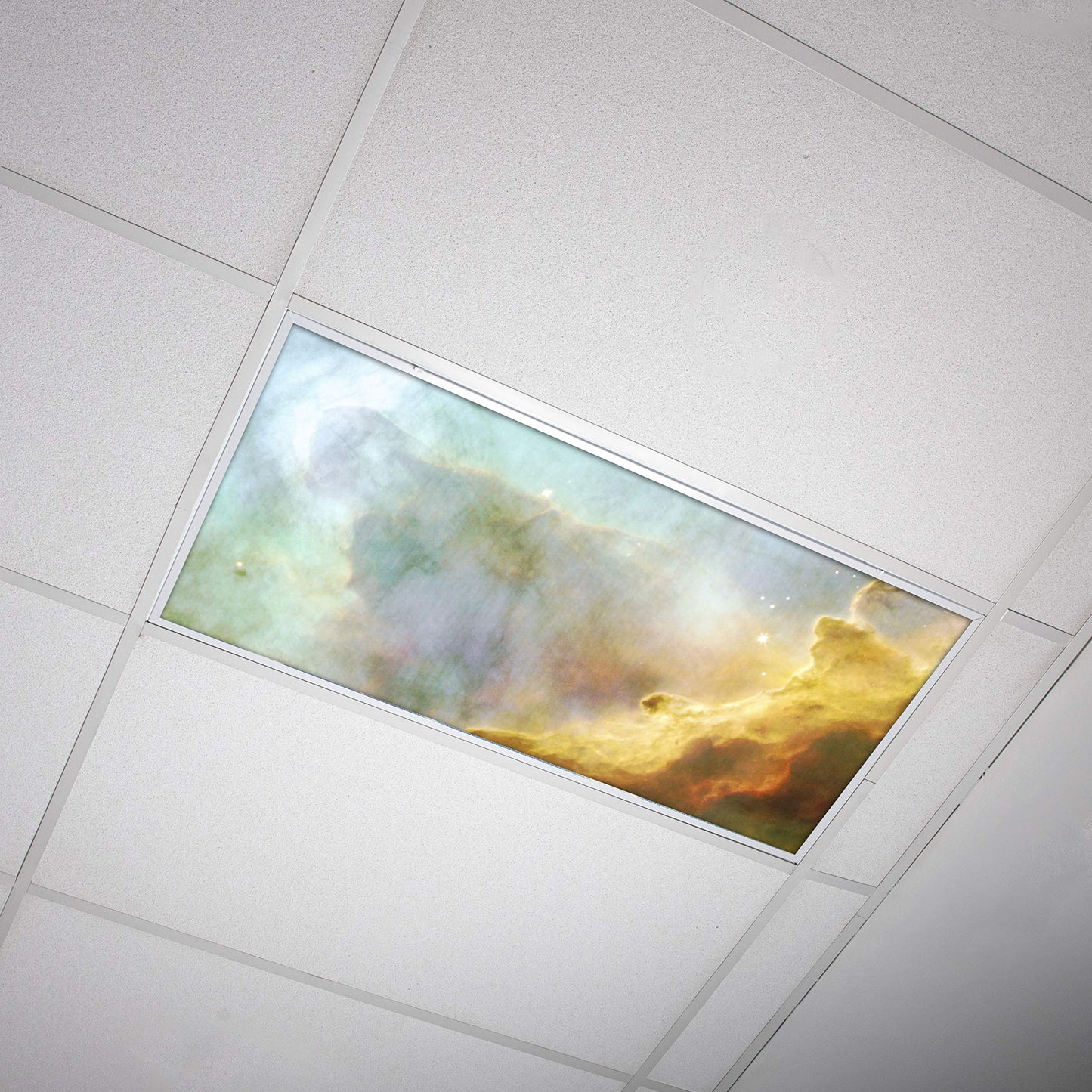 OCTO LIGHTS Fluorescent Light Cover Backlit Film 2x4 (22.38inx46.5in) Outer Space, Model Astronomy Fluorescent Light Covers 003