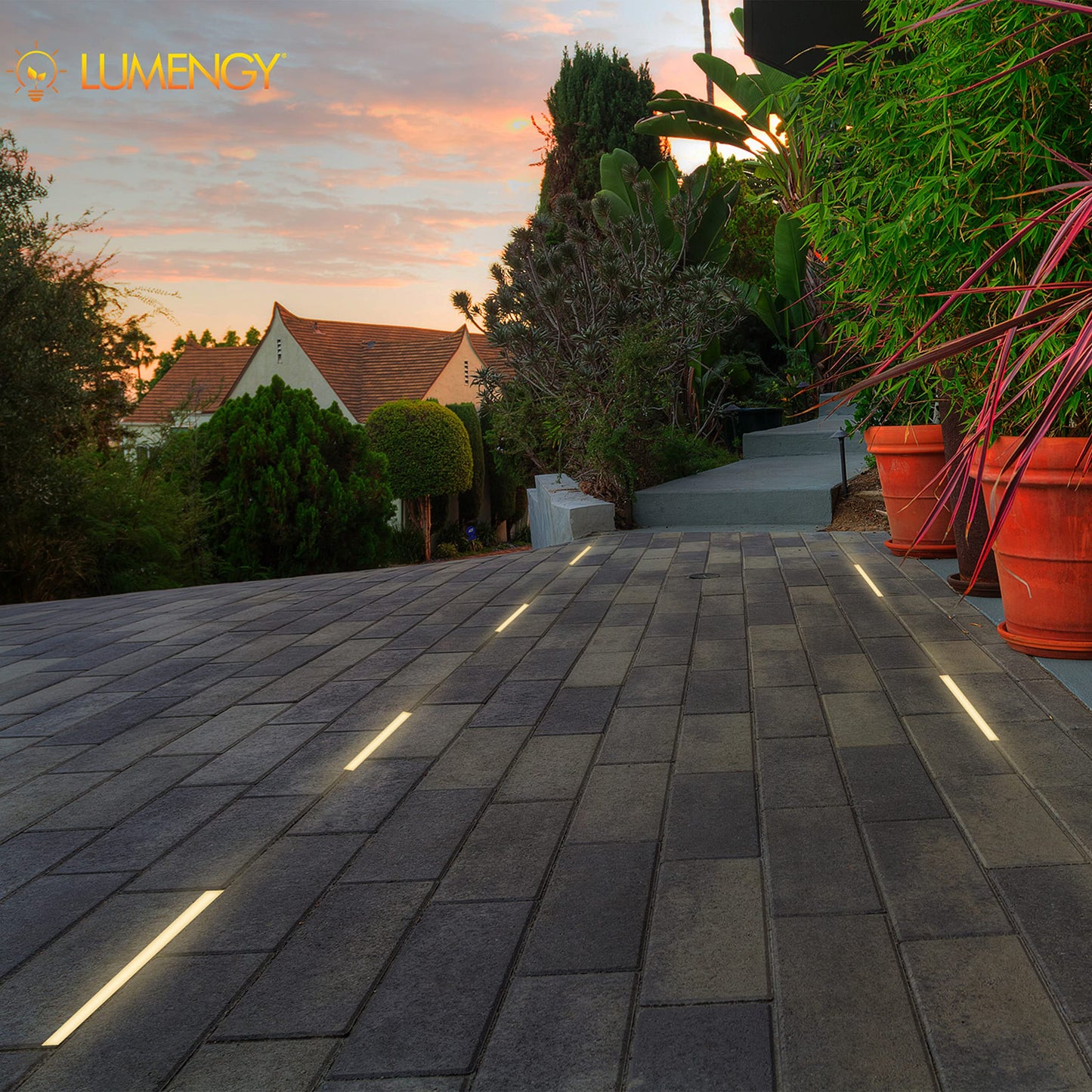 Lumengy Paver Light Slim 0.5X16 Inch Glare-Free 2700K Warm White  Steel Brick Lighting For Pavers  Walls  Driveway & Pathway Borders  Waterproof Ip67  12V Ac/Dc Drive-Over Rated