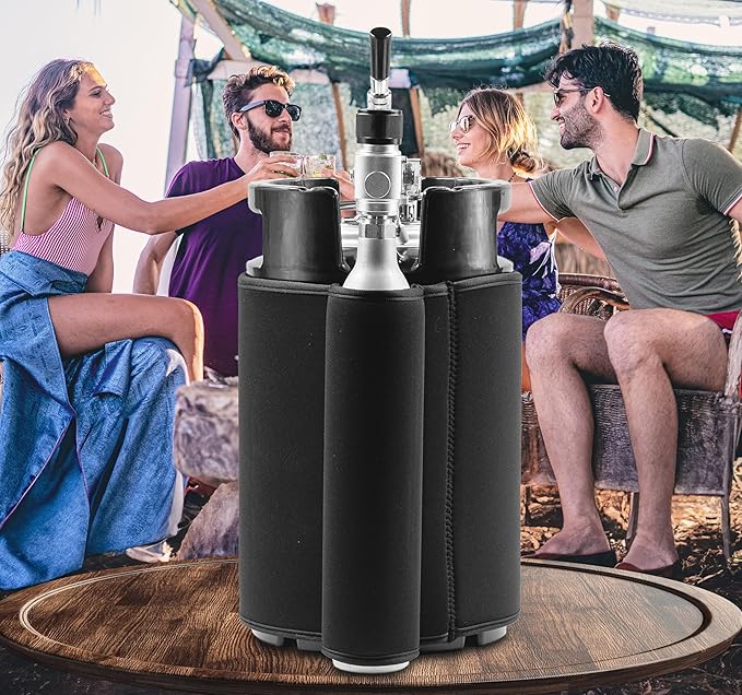 Gloria 10L (2.6 Gal) Mini Keg, Pressurized Keg for Drinks, with Tap System, Co2 Regulated, Stainless Steel