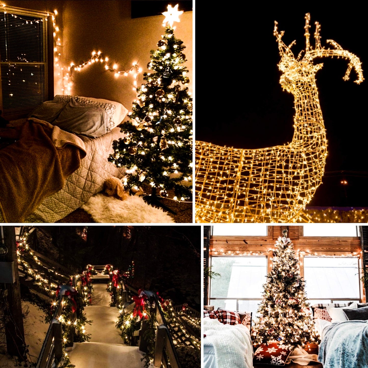 Louis Choice Led String Lights, 100 Warm White Lights, 49Ft Waterproof, Indoor/Outdoor, With Timer, Model Lc_Slp