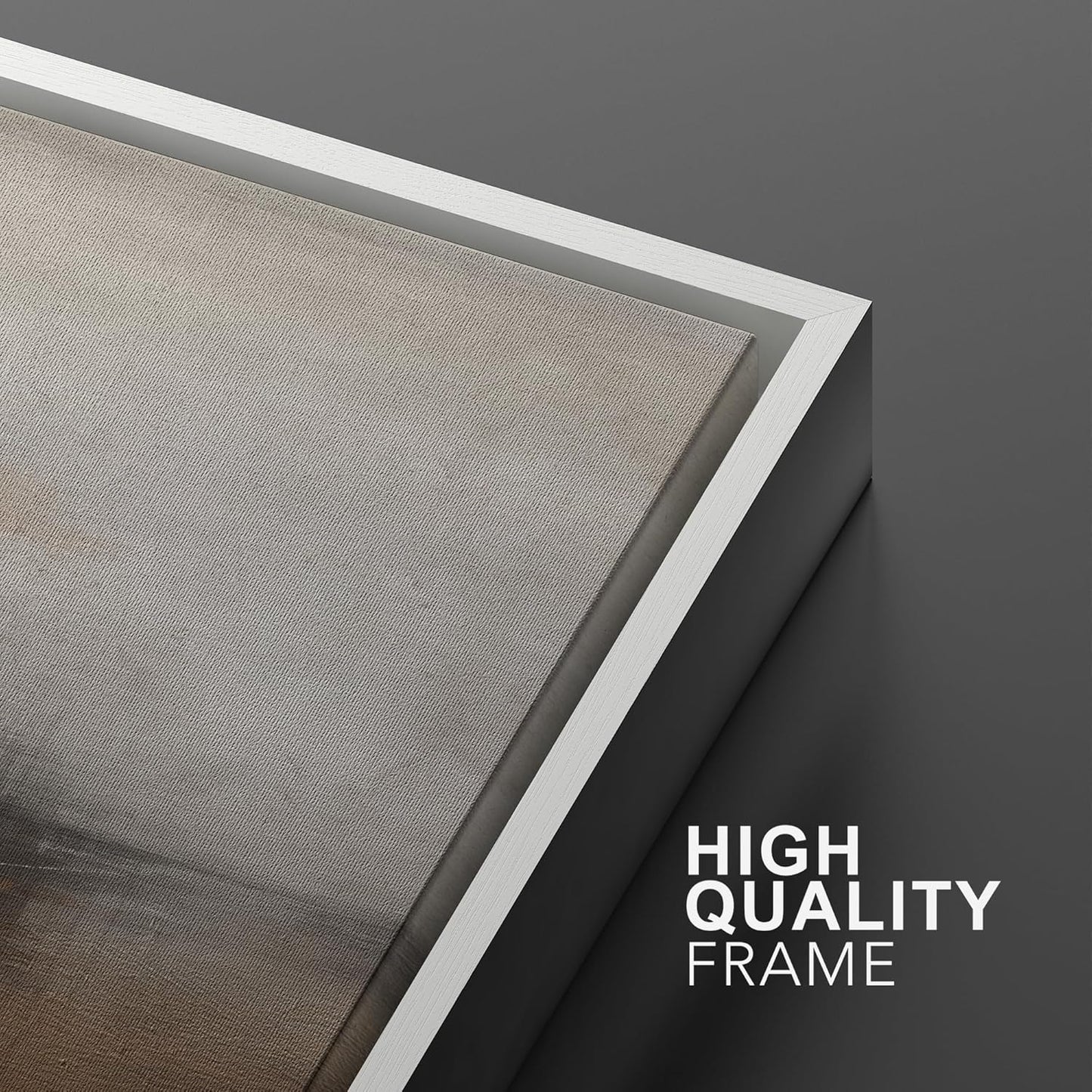 SIGNWIN Framed Canvas Print Wall Art Neutral Landscape Subtle Brown and Gray Tones Illustrations Modern Art Decorative Contemporary for Living Room, Bedroom, Office - 16"x24"x2 White