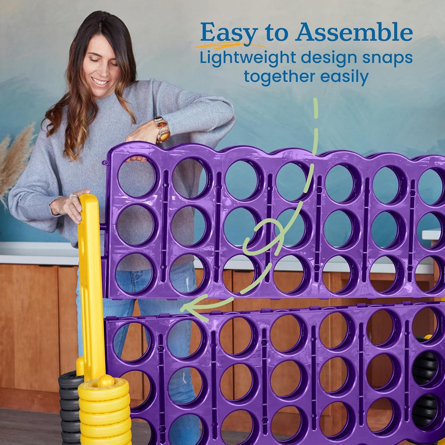 ECR4Kids Jumbo 4-To-Score, Giant Game, Purple/Gold